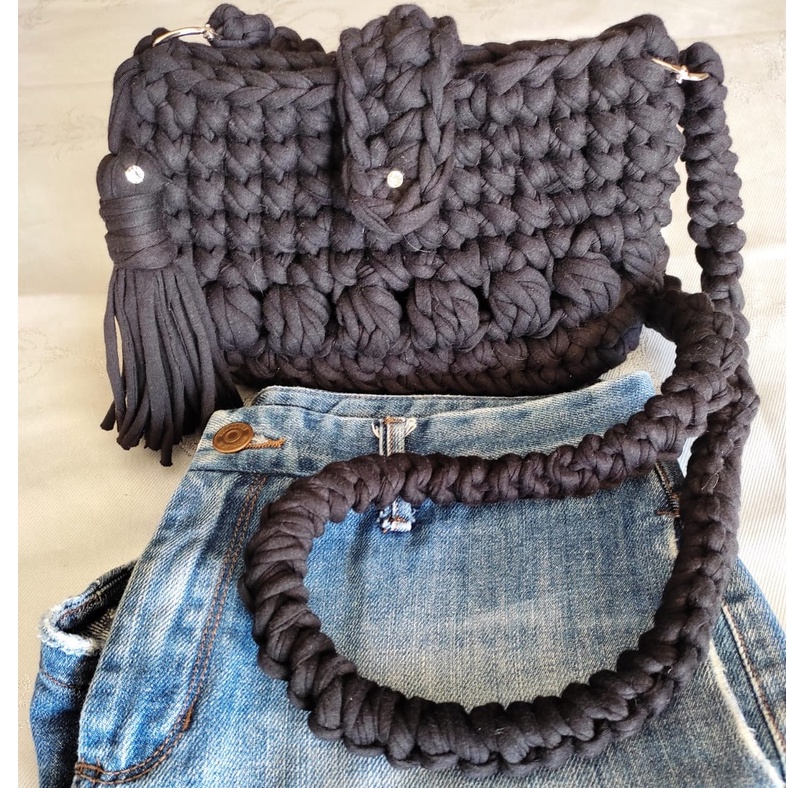 Review Bolsa de crochê /Bolsa fio de malha/Bolsa Preta/Bolsa de Passeio/Bolsa com Tassel/Bolsa tiracolo/Envio em 24 horas Bolsa fashion/Bolsa moderna/Bolsa feminina/ Bolsa de ombro: Vale a Pena em 2026?
