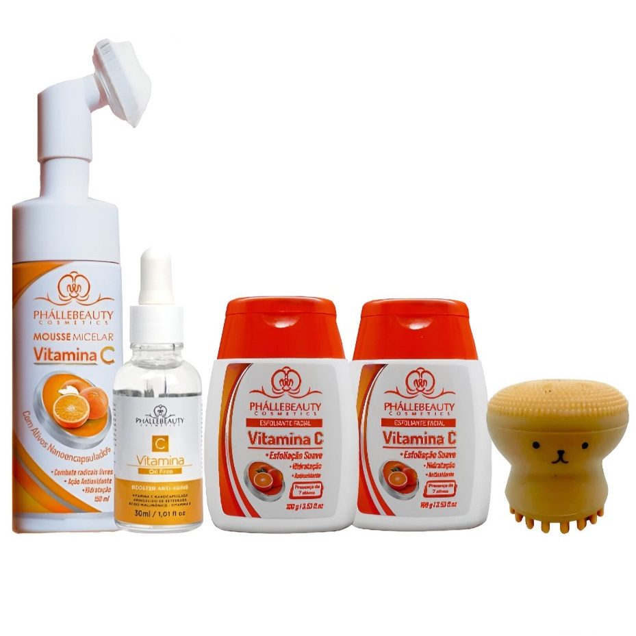 Review Kit Mousse vitamina c + Sérum vitamina c + Sabonete vitamina c + Esfoliante facial vitamina c + Esponja polvo: Vale a Pena em 2026?