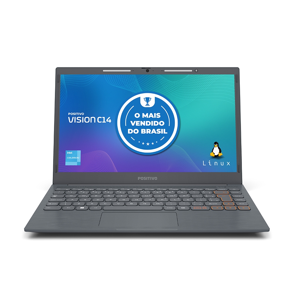 Review Notebook Positivo Vision C14 Intel® Celeron® Linux 4GB 128GB eMMC 14” HD Lumina BAR – Cinza: Vale a Pena em 2026?