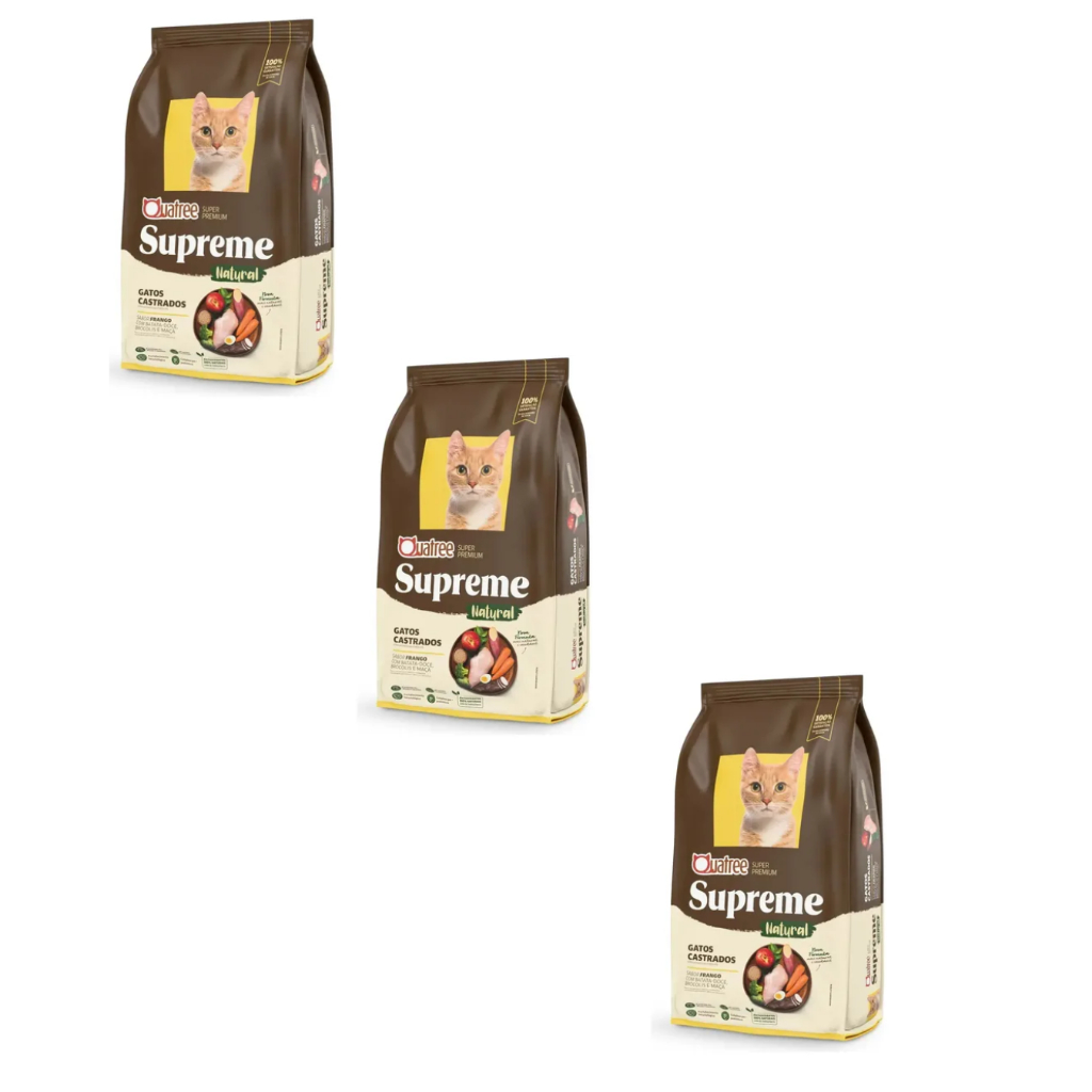 Review KIT COM 3 Ração gatos castrados Ração Quatree Supreme Gatos Castrados Frango e Batata Doce 1,01kg: Vale a Pena em 2026?