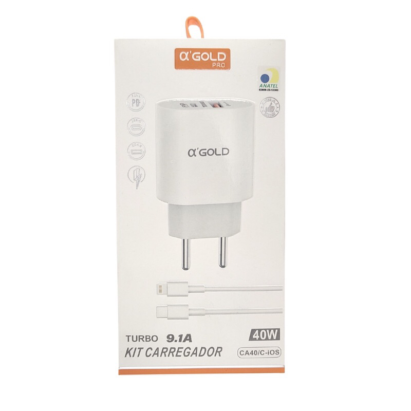 Review Kit Carregador Turbo 40w Carregador Rapido Para Celular IOS Turbo Carregador Saída USB-C Carregador 9.1A Fonte e Cabo Qualidade Premium: Vale a Pena em 2026?