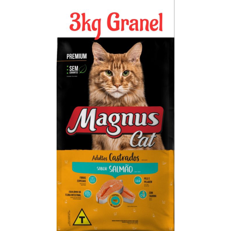 Review 3kg Granel, Magnus Cat Salmão, Ração Premium, Gatos Castrados, ração para gatos adultos castrados.: Vale a Pena em 2026?