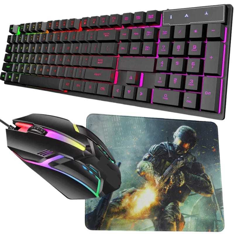 Review Kit Teclado Gamer Semi Mecanico Led Rgb Usb Xbox Pc + Mouse Gamer e Mouse Pad/Kit Teclado sem Led + mouse sem led + pad: Vale a Pena em 2026?
