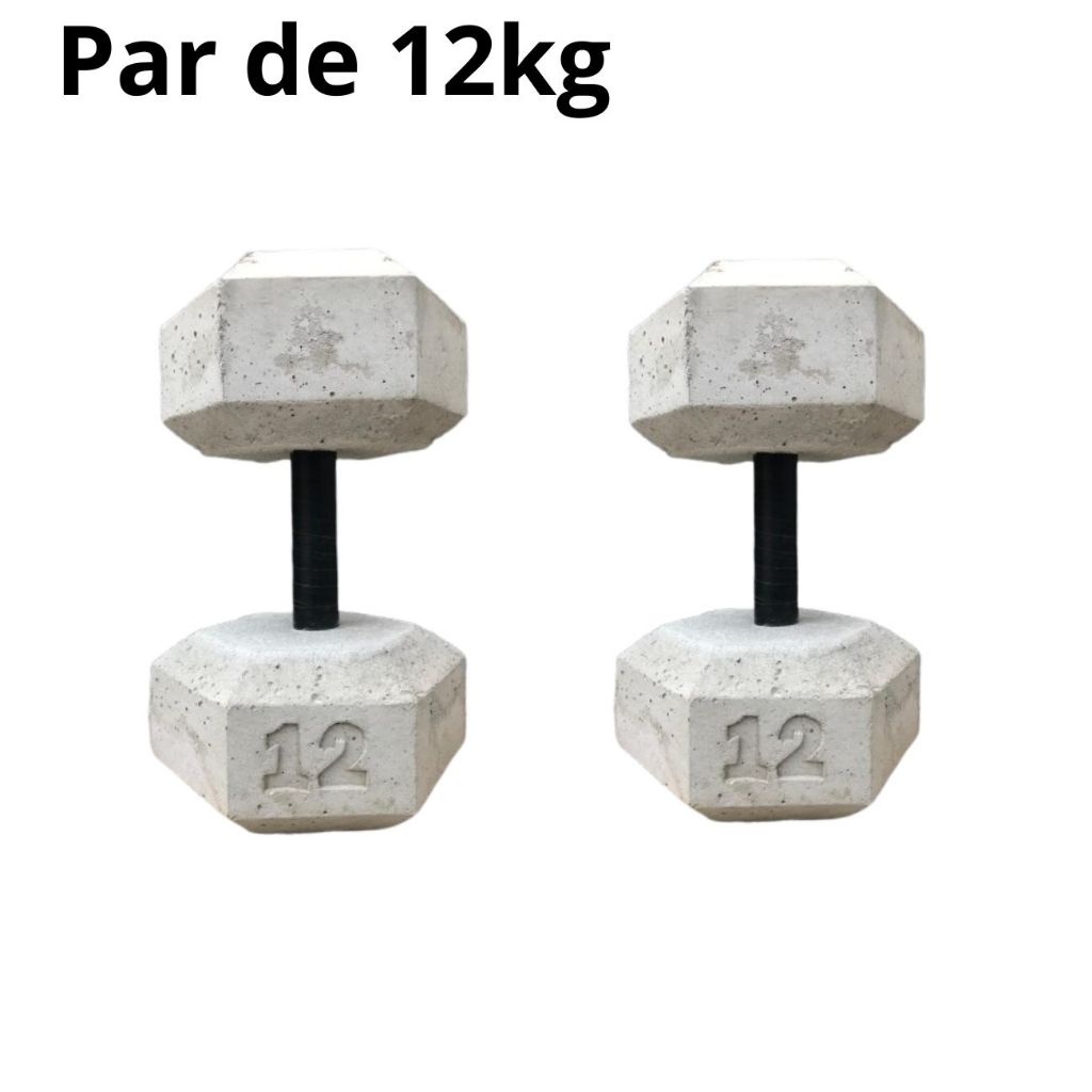 Review Par de Halter de 12kg - Halter sextavado de cimento sem acabamento Treino em casa - Halter de 12kg: Vale a Pena em 2026?