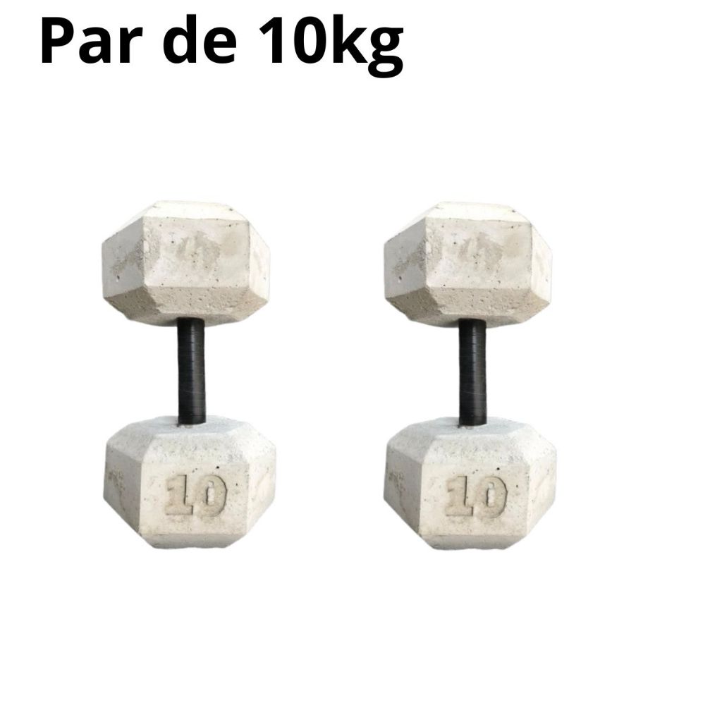 Review Par de Halter de 10kg - Halter sextavado de cimento sem acabamento Treino em casa - Halter de 10kg: Vale a Pena em 2026?