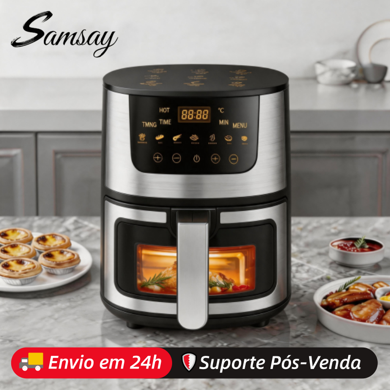 Review Air Fryer 220v 7L 1800W Touchscreen Digital Fritadeira Sem Óleo Preta 9 Funções Fritadeira Elétrica Air Fryer: Vale a Pena em 2026?