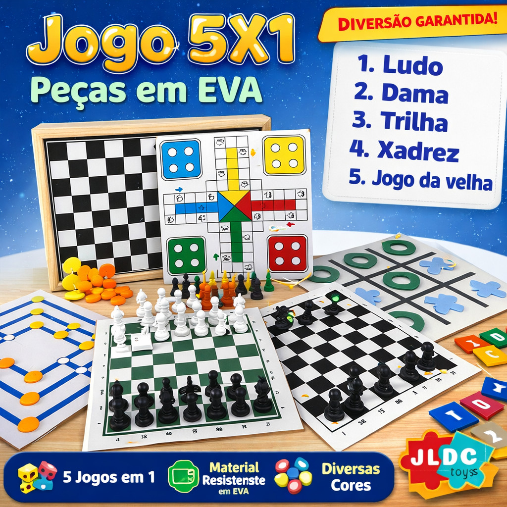 Review Jogos tabuleiro Dama, Jogo Da Velha, Ludo, Trilha, Xadrez Jogo de Tabuleiro Jogos de Mesa: Vale a Pena em 2026?