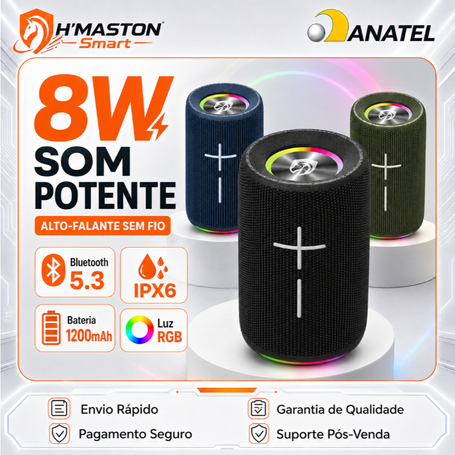 Review H'MASTON TN20 Caixinha De Som Bluetooth Caixa Som Caixa De Som Pequena Caixa Bluetooth Caixa De Som Bluetooth Pequena: Vale a Pena em 2026?