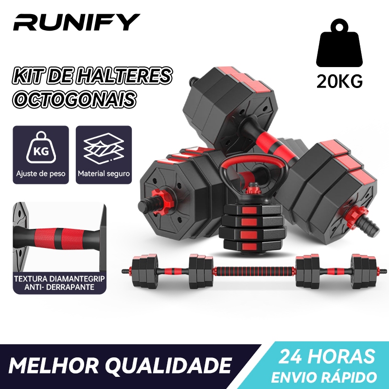 Review Halteres de musculação 10kg Kit Halteres Barras Kettlebell Peso Musculação 6 em 1 halteres: Vale a Pena em 2026?