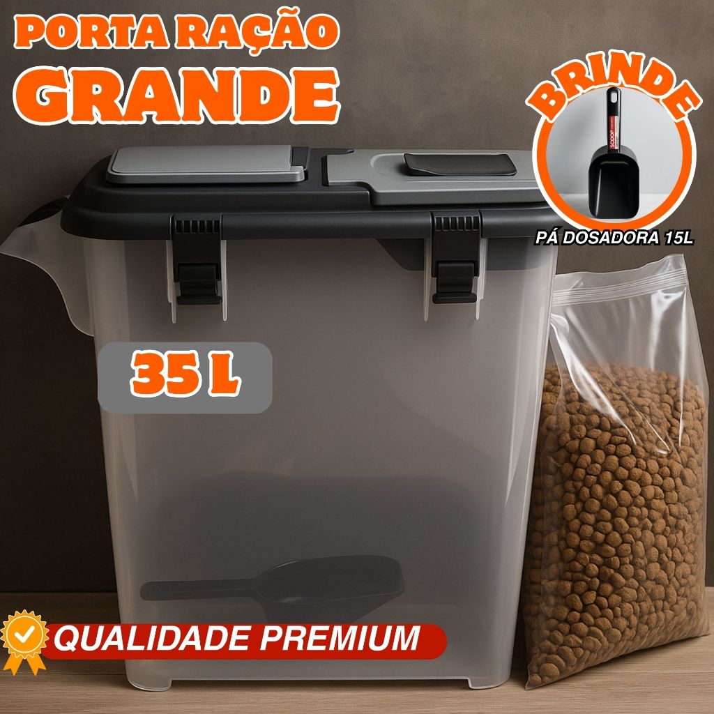 Review Porta Ração 15kg Para Cachorro E Gato Pet Ultra Resistente Vedação Completa + Pá Dosadora: Vale a Pena em 2026?