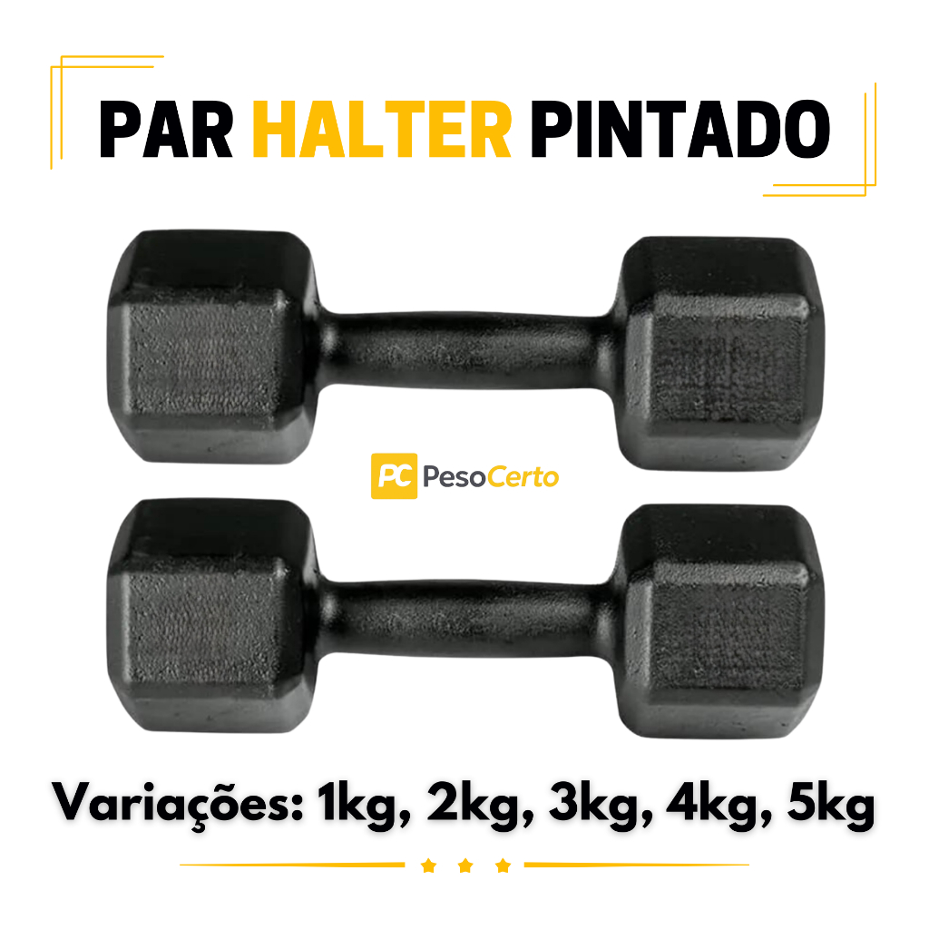 Review Par Halter Sextavado Pintado-Musculação Academia Funcional Peso Para Braço Treino em Casa Crossfit: Vale a Pena em 2026?