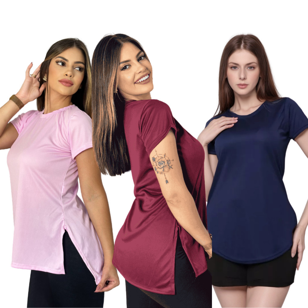 Review 3 Blusas Feminina Academia Dry-Fit Musculação Camisa Caminhada camiseta tapa bum bum: Vale a Pena em 2026?