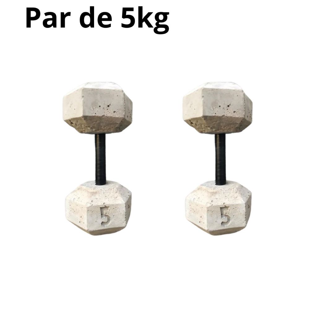 Review Par de Halter de 5kg - Halter sextavado de cimento sem acabamento Treino em casa - Halter de 5kg: Vale a Pena em 2026?