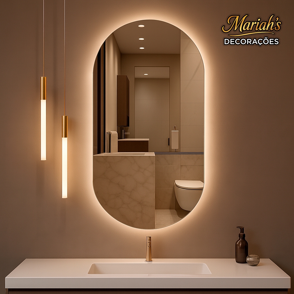 Review Espelho Oval de Parede com LED Luz Quente e Fria para Banheiro: Vale a Pena em 2026?