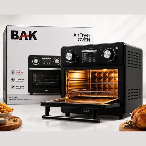 Review Airfryer Oven Bak 10 Litros, Fritadeira Sem Óleo Tipo Forno, Airfryer Grande 127v, Fritadeira Elétrica 10l, Forno Airfry: Vale a Pena em 2026?