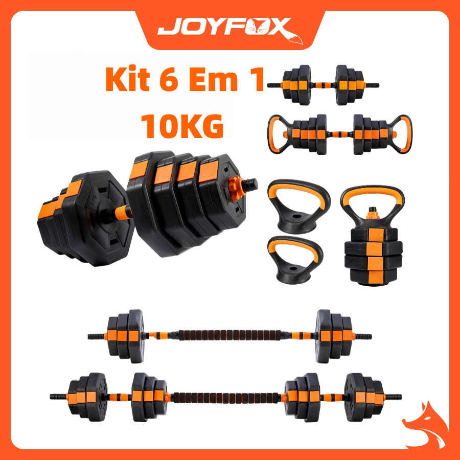 Review JOYFOX Halteres de musculação 10kg Kit Halteres Barras Kettlebell Peso Musculação 6 em 1 halteres: Vale a Pena em 2026?