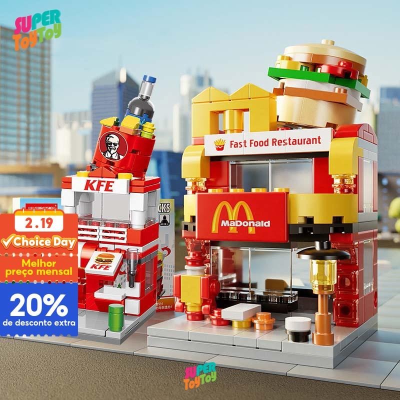 Review Modelo de Pequeno Bloco de Construção Lego Vista de Rua com Partículas Hambúrgueres Cidade Difícil Feminina UWCW: Vale a Pena em 2026?