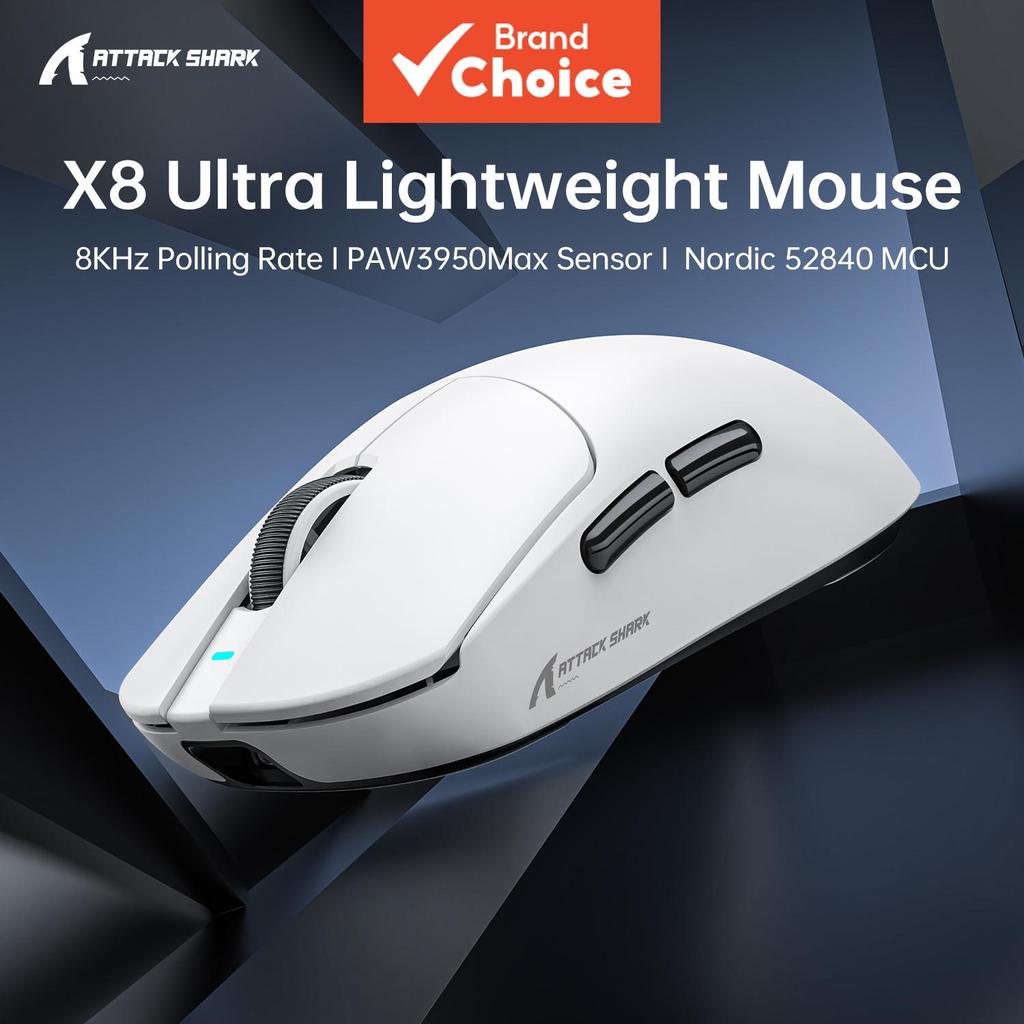 Review Mouse de Jogos Personalizado ATTACK SHARK X8 Ultra X8 SE, Conexão 2.4G Sem Fio/Bluetooth/Com Fio, Mouse Sem Fio: Vale a Pena em 2026?