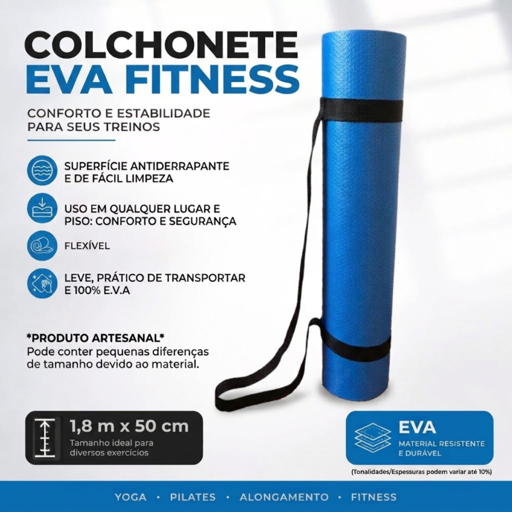 Review Colchonete Academia EVA 1,8mx50cm Tapete Yoga Pilates Fitness: Vale a Pena em 2026?