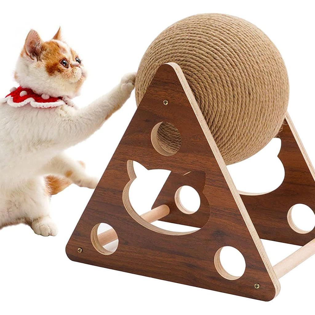 Review Brinquedo Arranhador para Gatos, Bola Arranhadora de Sisal Natural para Gatos, Brinquedo Arranhador com Bola, Bola Arran: Vale a Pena em 2026?