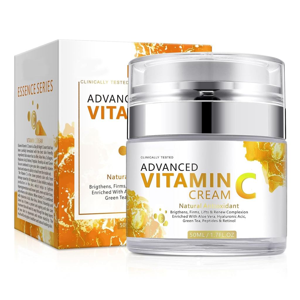 Review Creme de Vitamina C, Creme Facial de Vitamina C com Nicotinamida e Ácido Hialurônico, Hidratante Facial de Vitamina C, C: Vale a Pena em 2026?