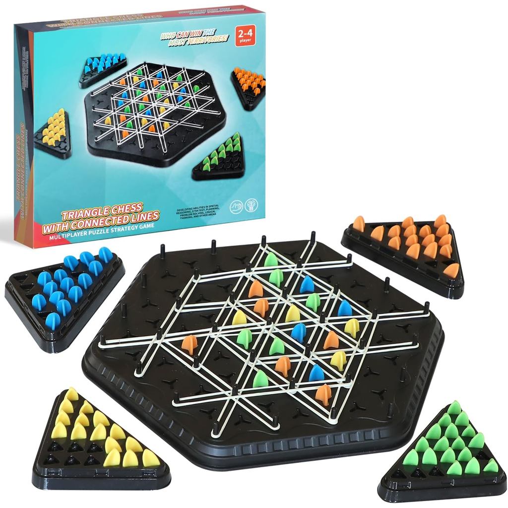 Review Jogo de Xadrez Triângulo em Cadeia, Jogo Triggle, Jogo de Tabuleiro para Noite de Jogos em Família - Jogos de Tabuleiro : Vale a Pena em 2026?