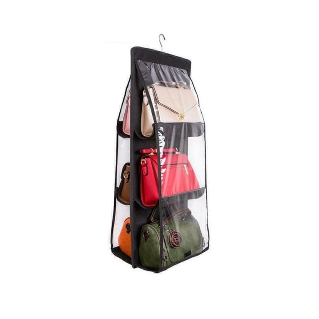 Review Organizador de bolsa suspensa de 6 /8 bolsos Organizador de artefato de armazenamento Organizador à prova de poeira: Vale a Pena em 2026?