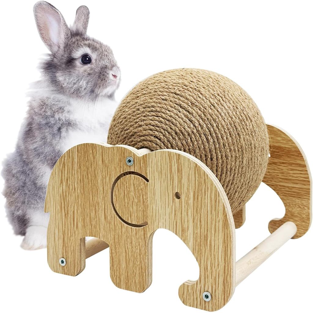 Review Brinquedo Arranhador para Coelhos Fhiny, Bola Arranhadora de Sisal Natural para Coelhos, Arranhador de Unhas para Coelho: Vale a Pena em 2026?