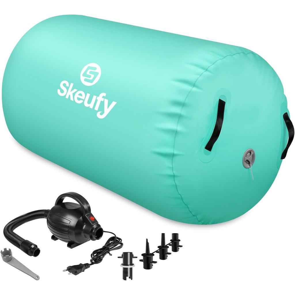Review Colchonete inflável Skeufy para yoga, colchonete inflável para fitness com bomba de ar elétrica, colchonete inflável Air: Vale a Pena em 2026?