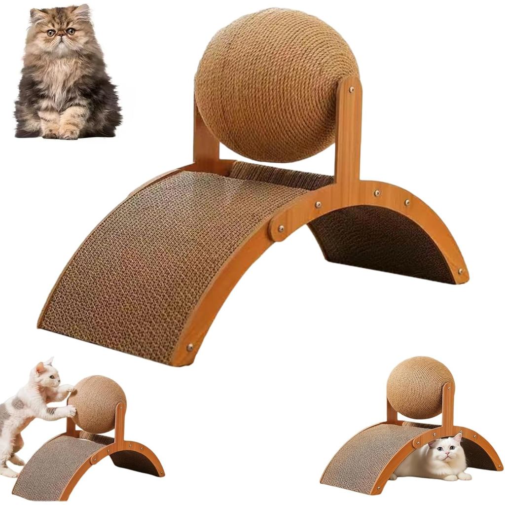 Review Suporte para Balões Arranhadores, Arranhador Interativo com 360 Graus ° Bola de Sisal Rotativa, Arranhador com Bolas em : Vale a Pena em 2026?