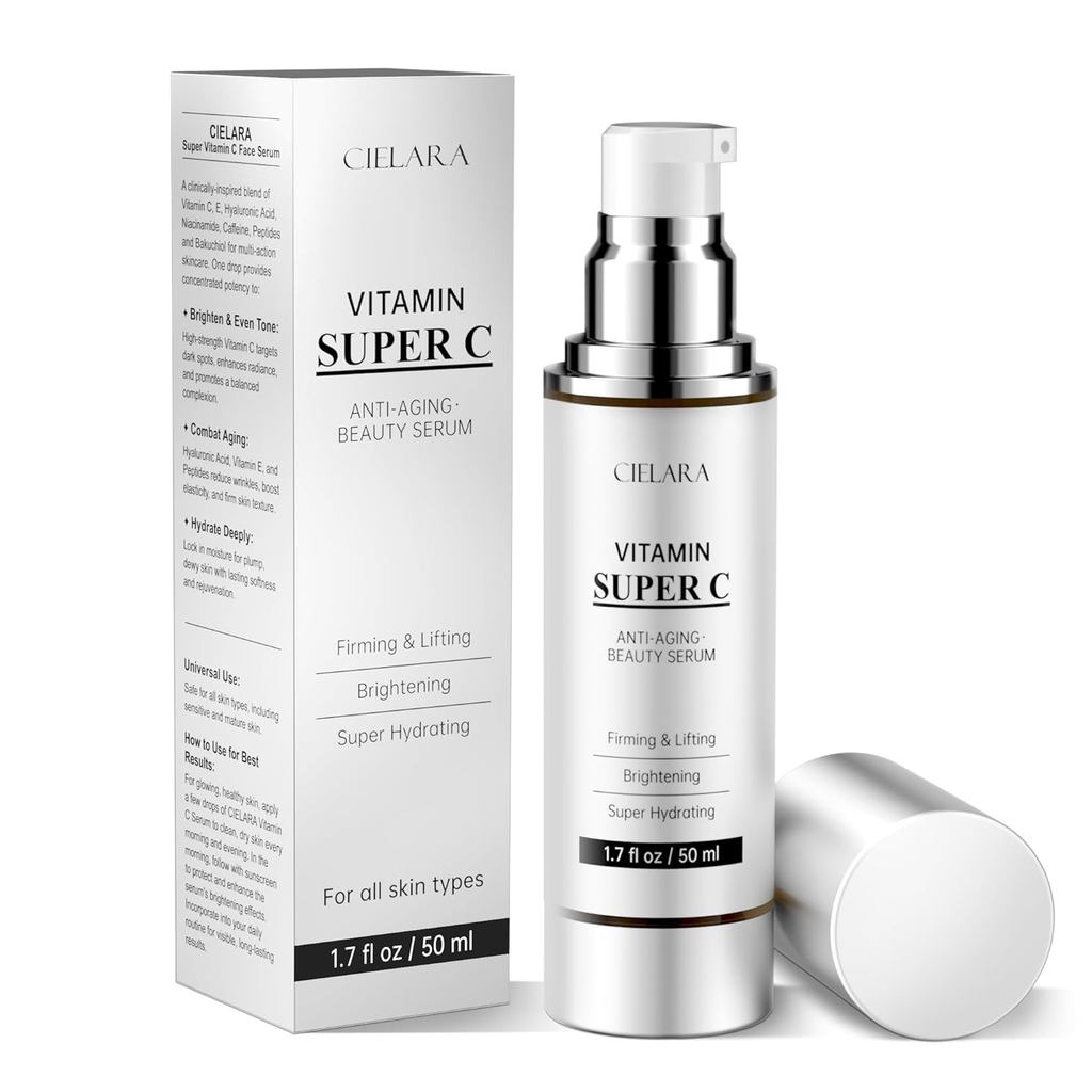 Review Sérum de Vitamina C, Sérum Anti-Envelhecimento 20% Super C, Contém Vitamina C, Ácido Hialurônico, Vitamina E, Peptídeos,: Vale a Pena em 2026?