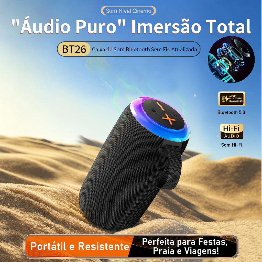Review Caixa De Som Bluetooth  Caixa De Som Bluetooth Caixa De Som Potente Caixa Som Com RGB FM: Vale a Pena em 2026?