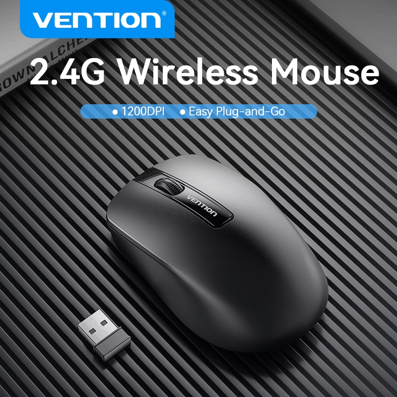 Review Mouse Sem Fio Vention, Mouse para negócios 2.4G 1200DPI, Receptor Mini USB, Mouse Sem Fio para Jogos para Laptop: Vale a Pena em 2026?