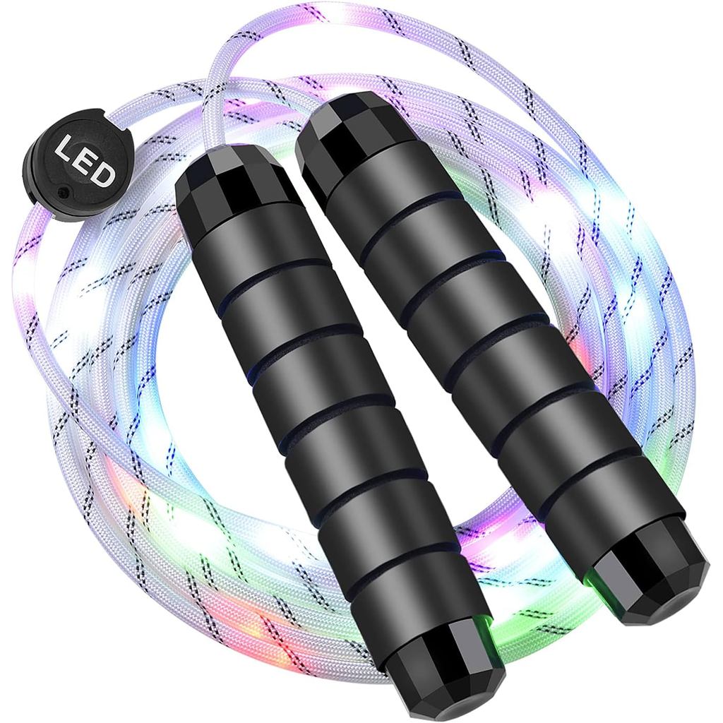 Review Corda de Pular LED com Luzes, Corda de Pular Recarregável por USB para Homens e Mulheres, Corda de Pular Brilhante Multi: Vale a Pena em 2026?