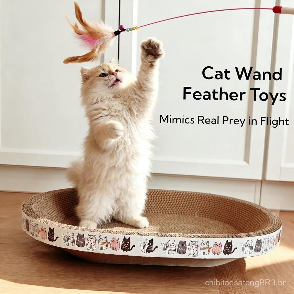 Review Cama Arranhador para Gatos com Brinquedos, Pacote com 2 Arranhadores Ovais de Papelão para Gatos, Tigela Arranhadora par: Vale a Pena em 2026?