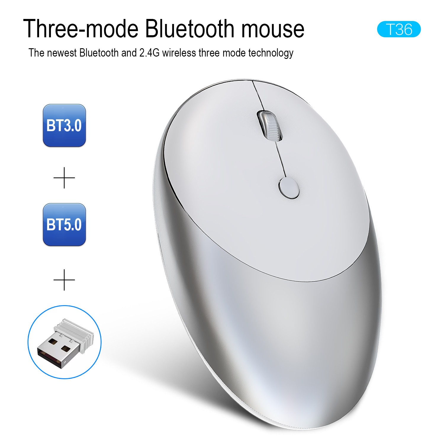 Review HXSJ T36 Mouse Wireless Mouse 3a Prova do Mouse Bluetooth 5.0 3.0 Mouse T36 2.4g Mouse Sem Fio Design Silencioso: Vale a Pena em 2026?