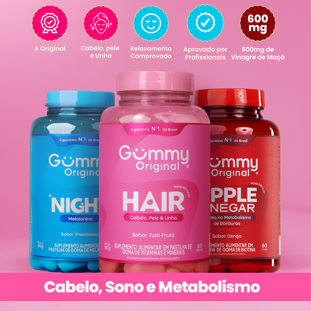 Review Kit 3 Gummy Original Night + Apple Cider Vinegar + Hair, A Tríade do Bem-Estar Completo: Vale a Pena em 2026?