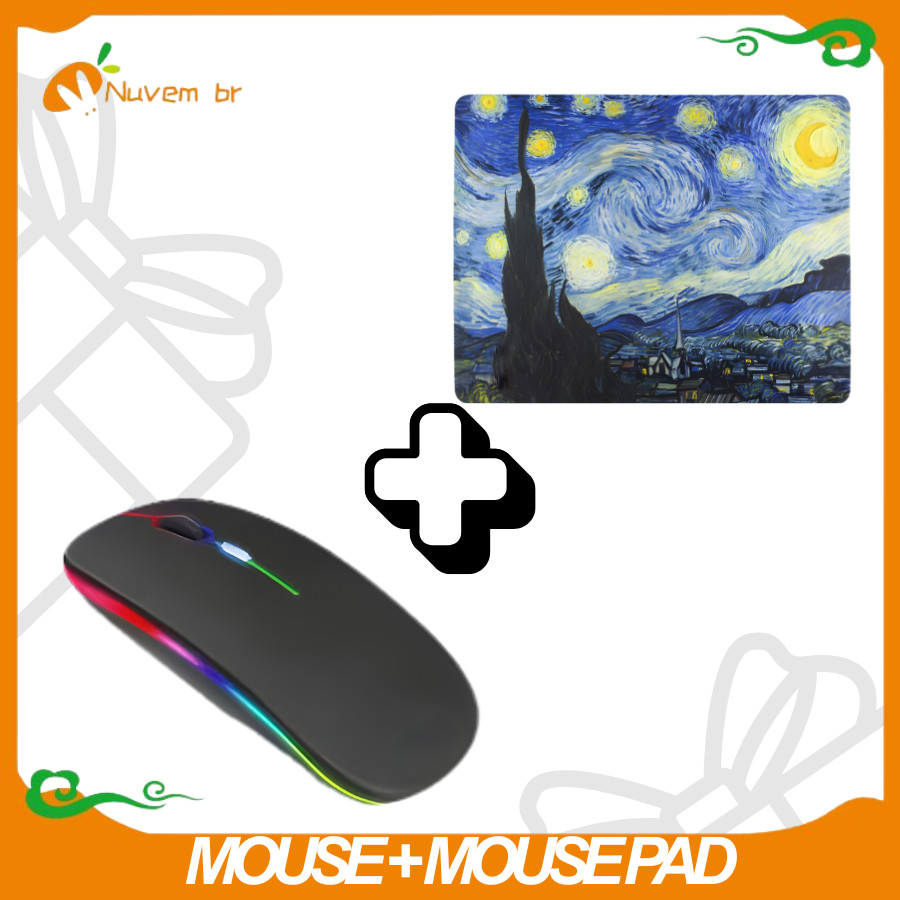 Review KIT Mouse sem fio + Mouse Pad Pequeno / Medio / Grande, Mouse Sem Fio Bluetooth Usb Receptor - Nuvem Br: Vale a Pena em 2026?