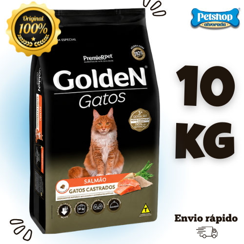 Review Ração Golden Gato Castrado Adulto Ração para Gatos Castrados 10Kg Ração Gato Salmão Premium Pet: Vale a Pena em 2026?