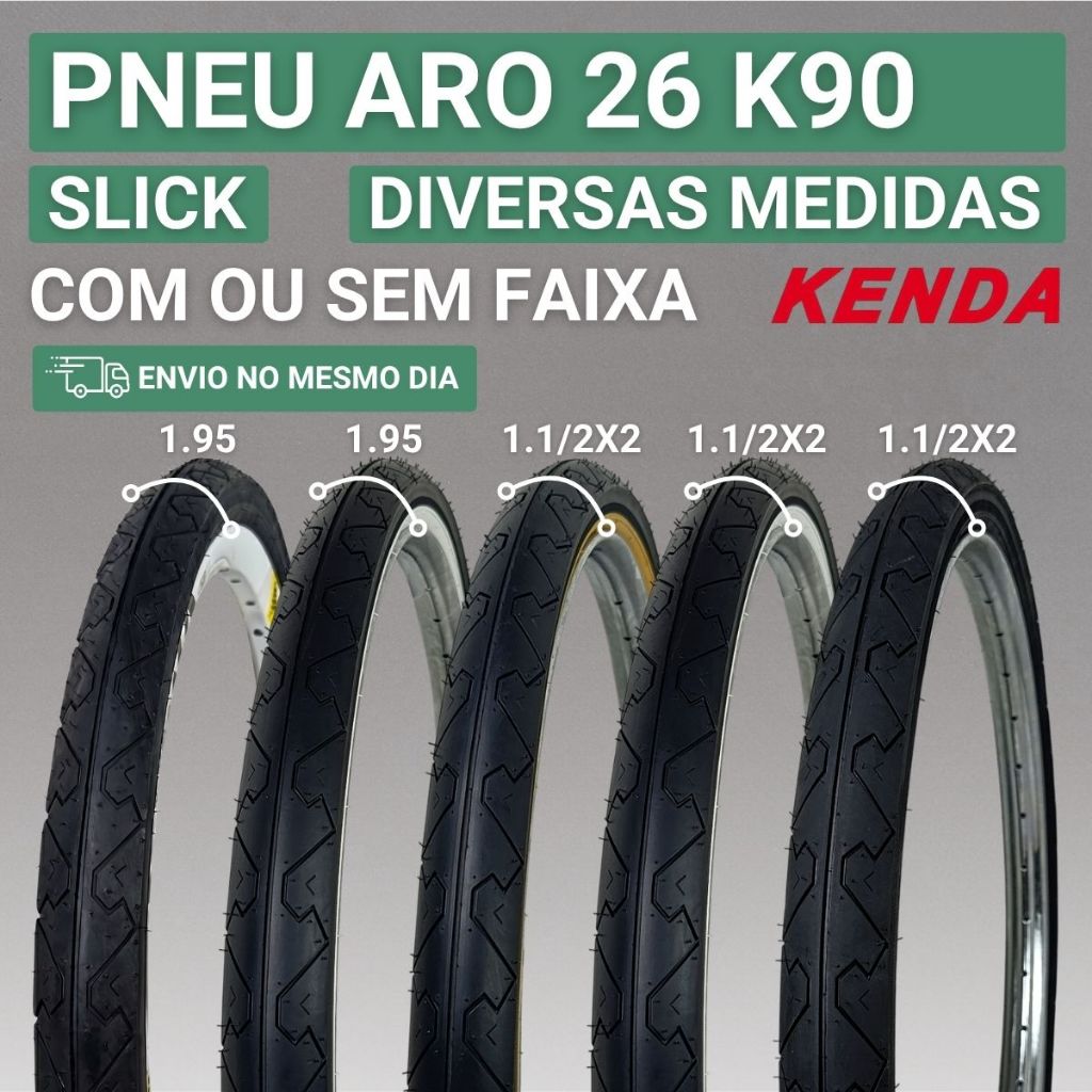 Review Pneu Aro 26 1.95 Pneu Aro 26 Bicicleta Pneu 26 1.1/2x2 Kenda K90 Diversas Faixas Bicicletas Classica: Vale a Pena em 2026?