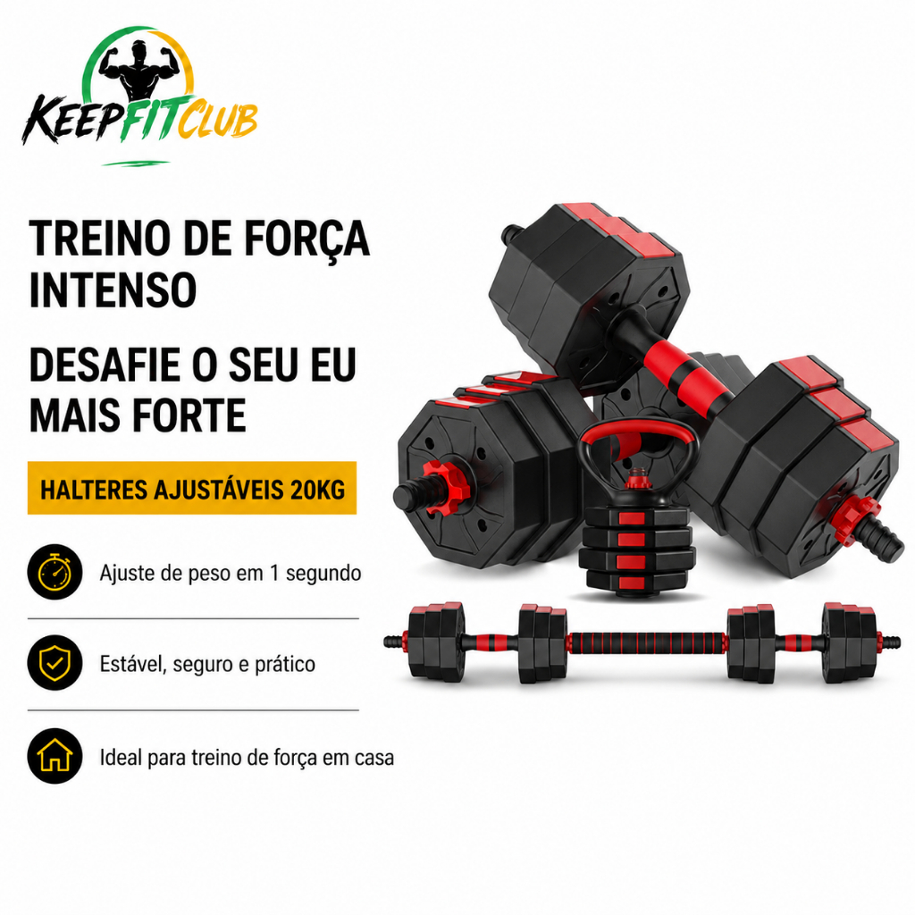 Review Keepfitclub Halteres de musculação 10kg Kit Halteres Barras Kettlebell Peso Musculação 6 em 1 halteres: Vale a Pena em 2026?