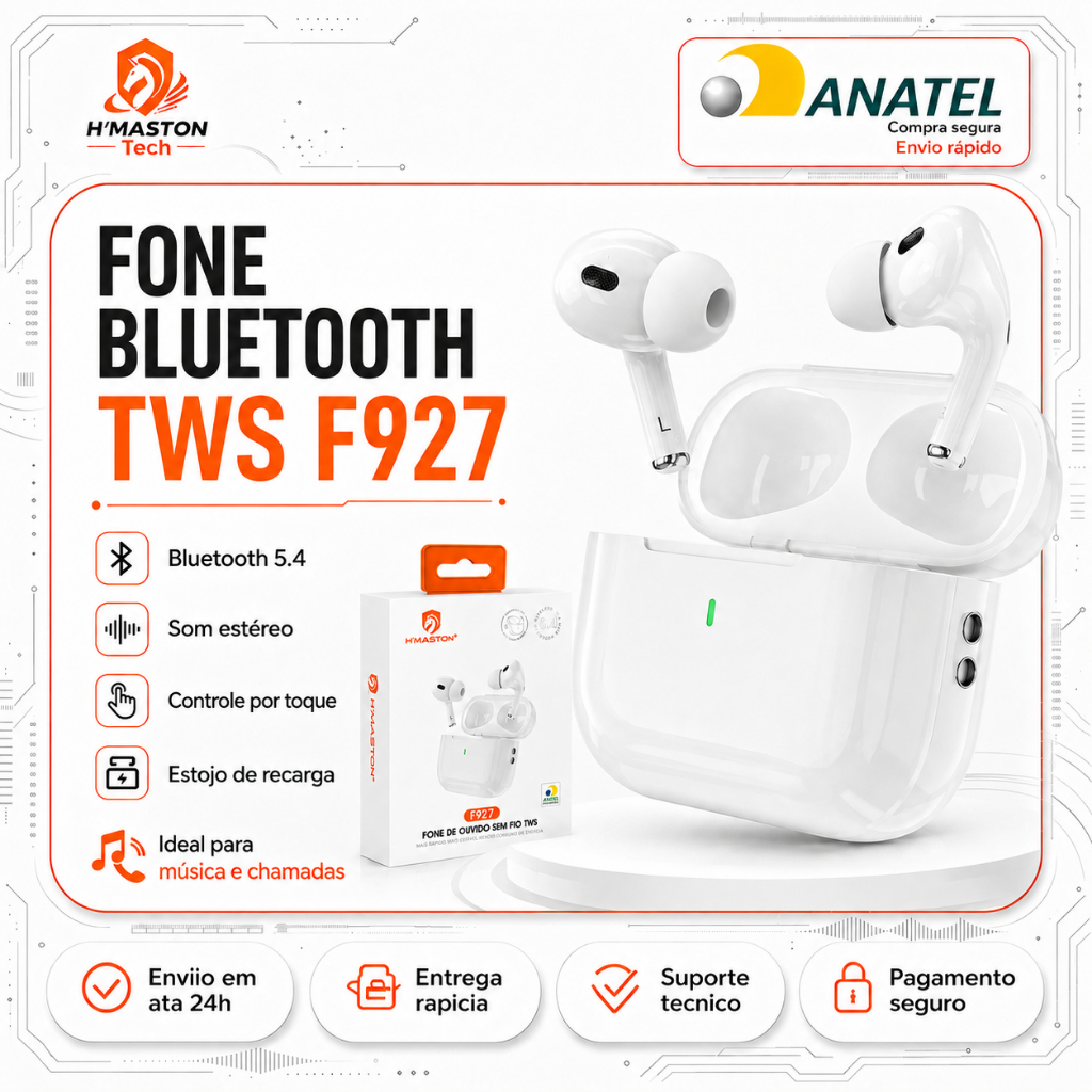 Review H‘maston F927 Fone De Ouvido Bluetooth Sem Fio Fone Sem Fio Bluetooth Fone De Ouvido Sem Fio Bluetooth Fone Bluetooth: Vale a Pena em 2026?