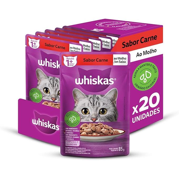 Review Sachê Carne ao Molho 85g Ração Úmida Para Gatos Adultos Sachê Para Gatos Ração Whiskas Adulto Comida Úmida Para Gatos: Vale a Pena em 2026?
