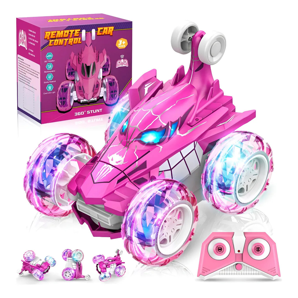 Review Carrinho Recarregável Controle Remoto Acrobata Gira 360 Graus Aranha Spider Rosa Pink Menina Kizumba: Vale a Pena em 2026?