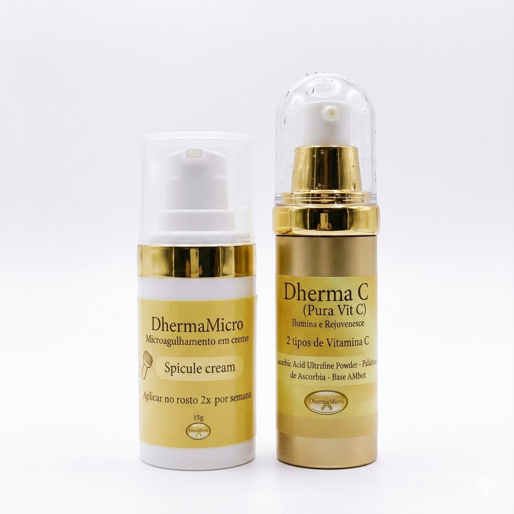 Review Kit Microagulhamento Com Vitamina C - Spicule Cream 15g + Dherma C Vitamina C Facial Com 2 Tipos De Vitamina C 30g: Vale a Pena em 2026?