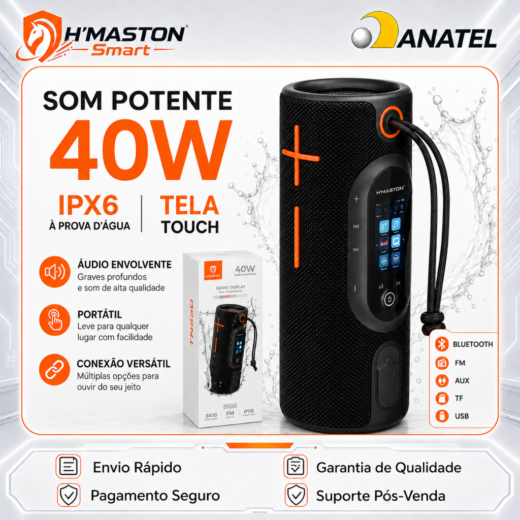 Review HMaston TN920 Caixinha De Som Bluetooth Caixa De Som Blootooth Caixa De Som Bluetooth Portátil Caixa Som Caixa Bluetooth: Vale a Pena em 2026?