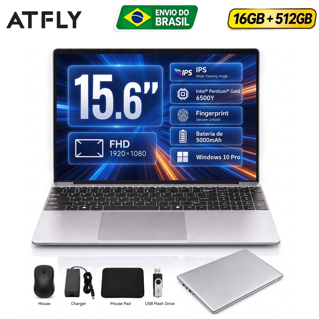 Review Notebook 15,6" HD 1080 N156 Intel Celeron 16GB RAM 512GB SSD Windows 10 5G LTE Wi-Fi Notebook-ATFLY: Vale a Pena em 2026?