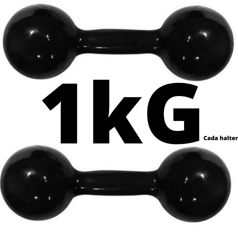Review Halter 1kg cada total 2kg emborrachado cor preto ( par) halteres academia em casa pesinho: Vale a Pena em 2026?